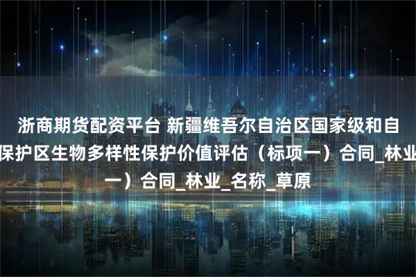 浙商期货配资平台 新疆维吾尔自治区国家级和自治区级自然保护区生物多样性保护价值评估（标项一）合同_林业_名称_草原